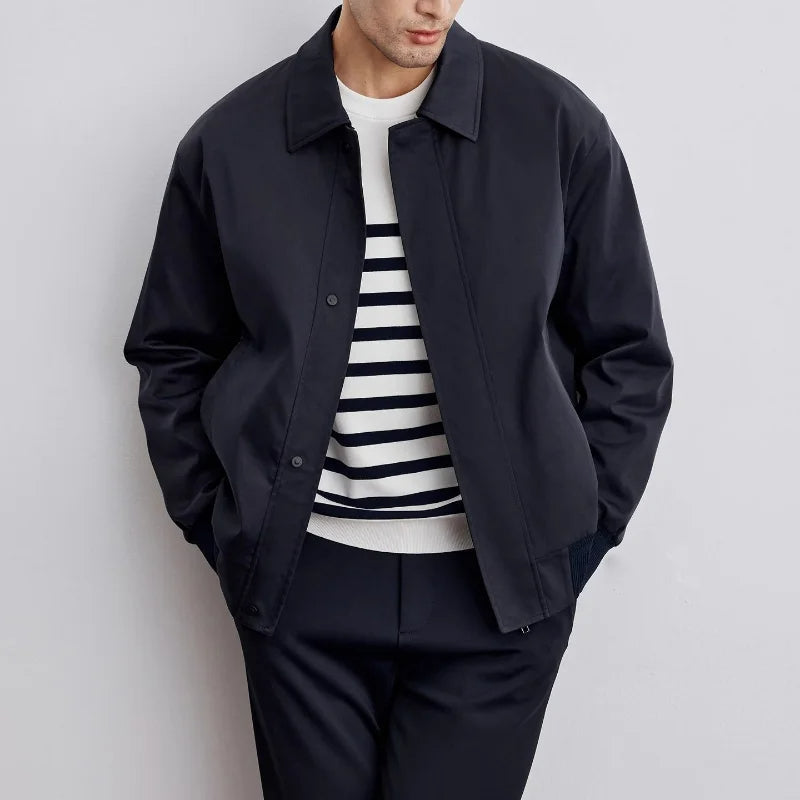 Zephran | Unisex Lightweight Pointed-Collar Jacket