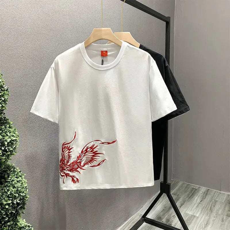 Phoenixa | Unisex Embroidered Cotton Tee