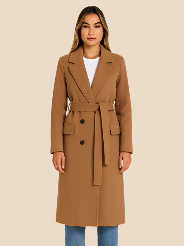 Sophia | Women’s Double-Breasted Long Coat
