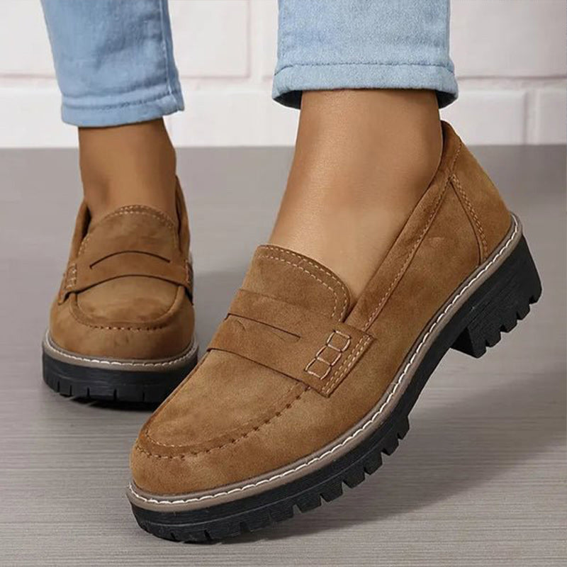 Faith | Women’s Suede Chunky Sole Loafers
