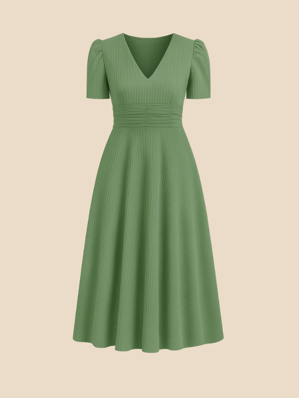 Kamira | V-Neck Midi Dress