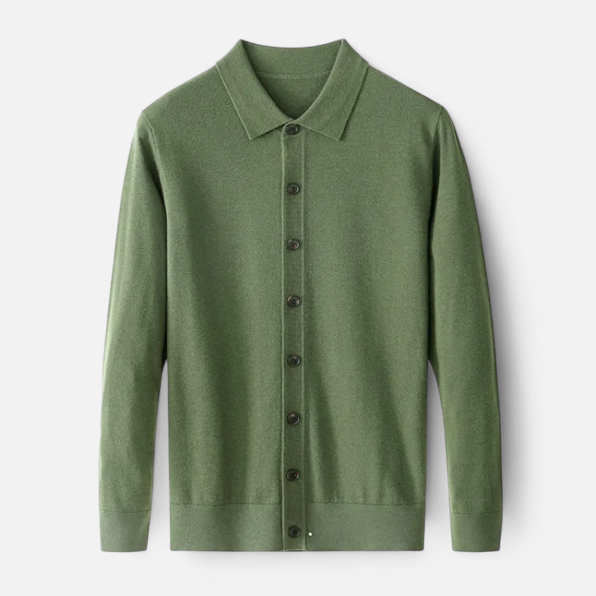 Rheomar | Men’s Fine Worsted Wool Button-Up Sweater