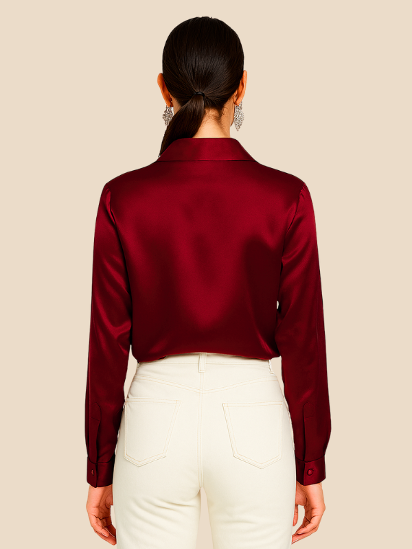 Serena | Women’s Silky Button-Up Blouse