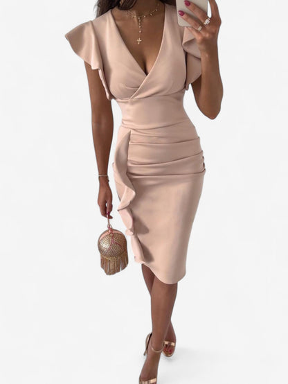 Carmela | Women’s Formal Wedding Guest Bodycon Midi Dress