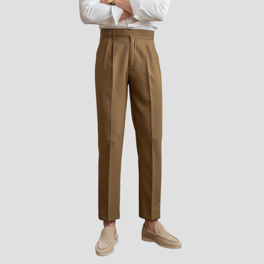 Darselle | Men’s Tailored Pleated Dress Trousers