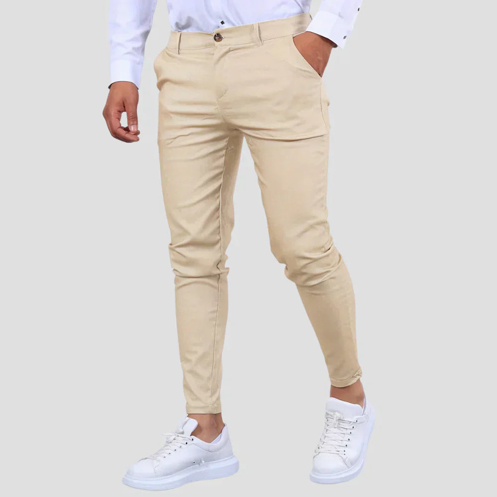 Loxley | Men’s Slim-Fit Cotton Chino Trousers