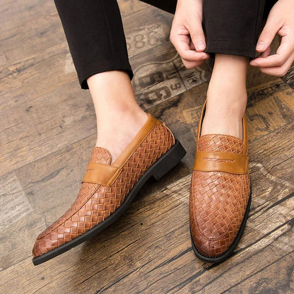 Pavaro | Men’s Handwoven Leather Loafers