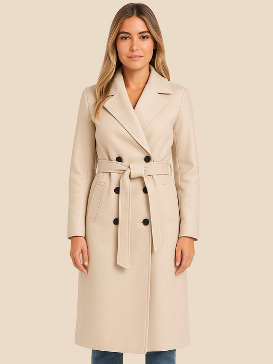 Sophia | Women’s Double-Breasted Long Coat