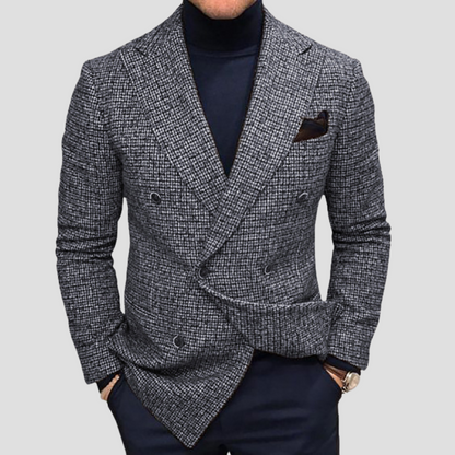 Carriston | Classic Check Double-Breasted Blazer