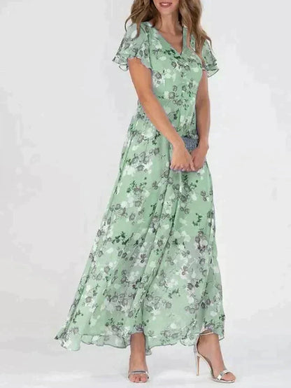 Marisse | Women’s Floral V-Neck Maxi Dress