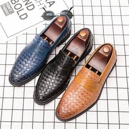 Pavaro | Men’s Handwoven Leather Loafers