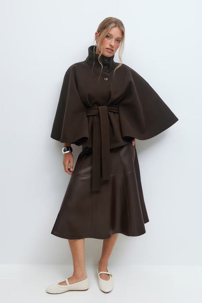 Aurora Wrap | Women’s Belted High-Neck Coat