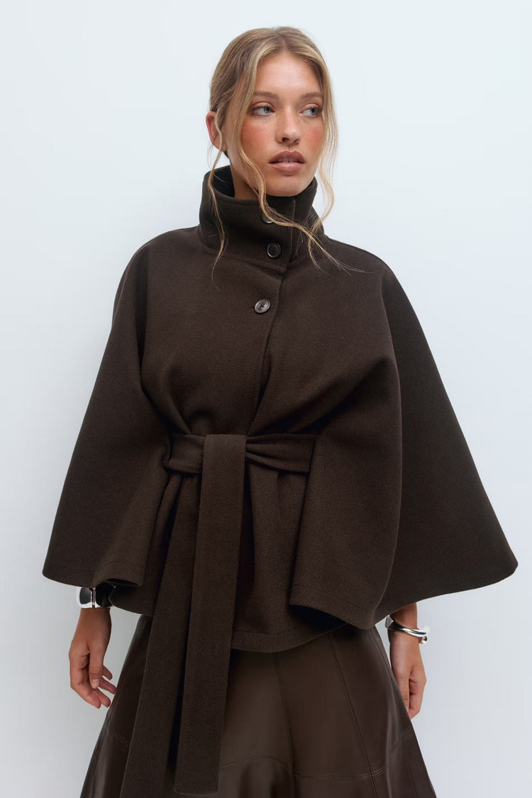 Aurora Wrap | Women’s Belted High-Neck Coat