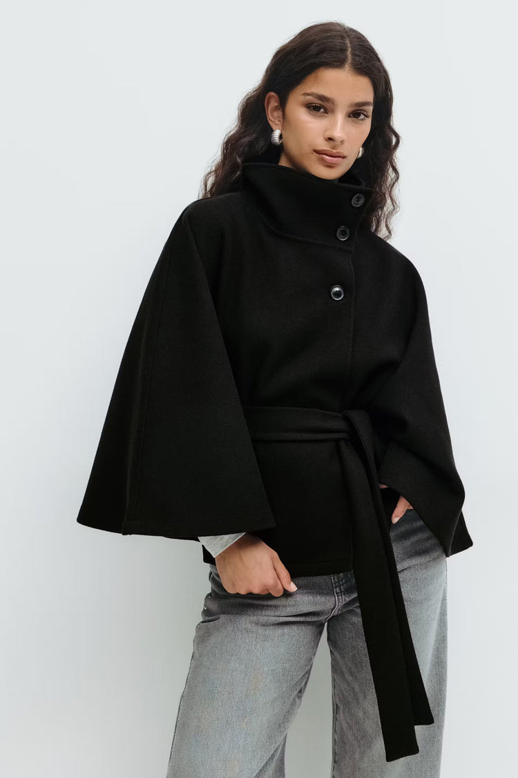 Aurora Wrap | Women’s Belted High-Neck Coat