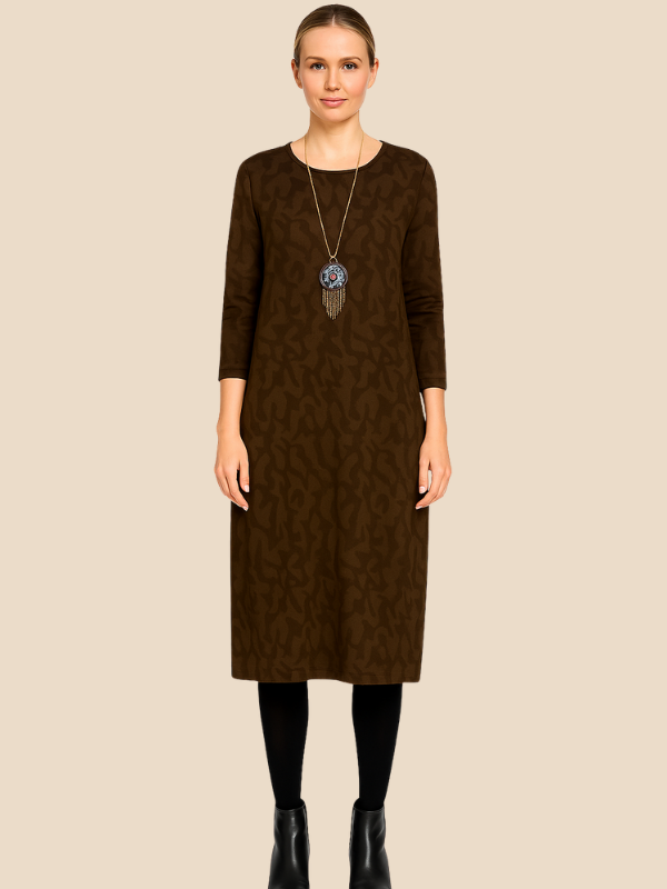 Danielle | Women’s Winter Print Dress with Pockets