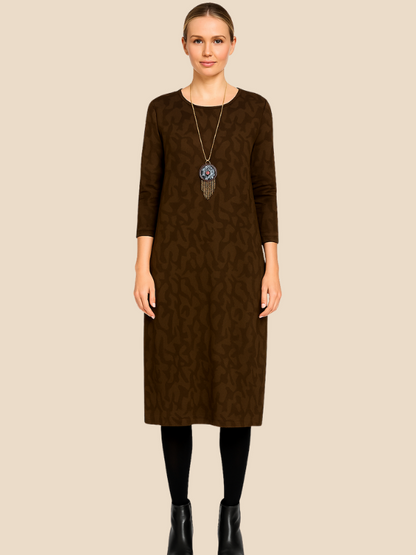 Danielle | Women’s Winter Print Dress with Pockets