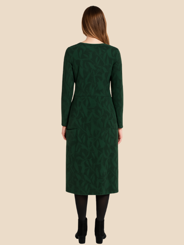 Danielle | Women’s Winter Print Dress with Pockets