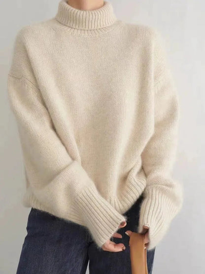Calyssia | Women’s Oversized Cashmere Turtleneck Sweater