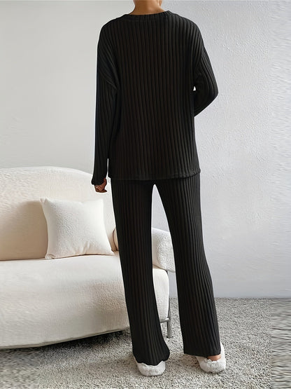 Wylera | Women’s Two-Piece Ribbed Lounge Set