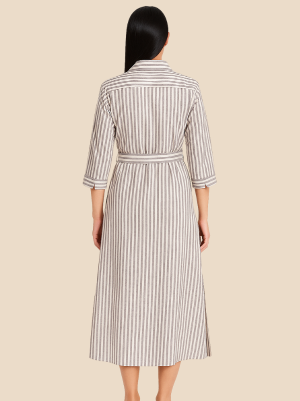 Tarah | Women’s Elegant Striped Shirt Dress