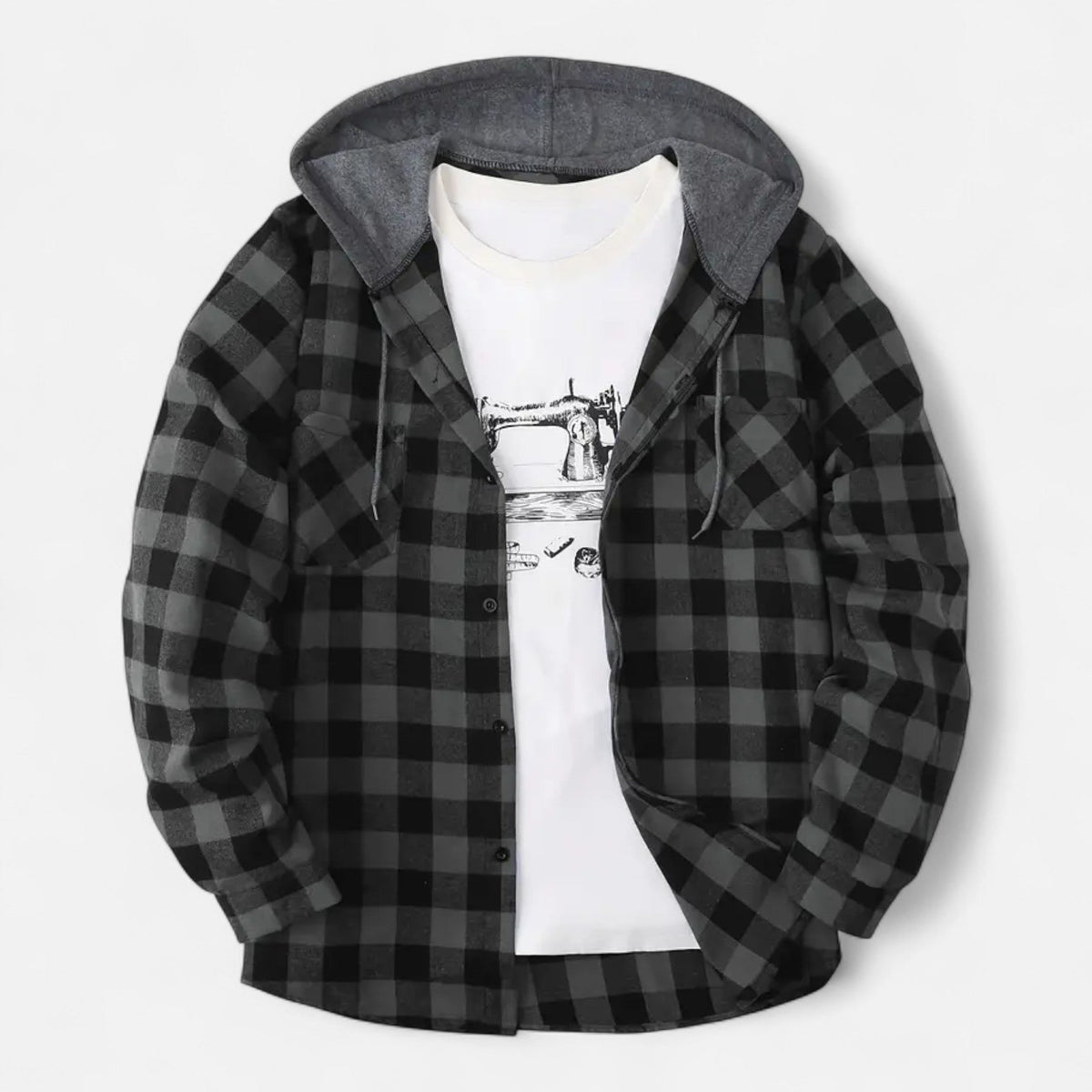 Ruxander | Men’s Button-Up Hooded Sweater