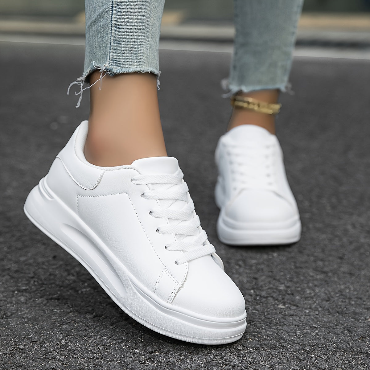 Kaiden | Women’s Classic White Leather Sneakers