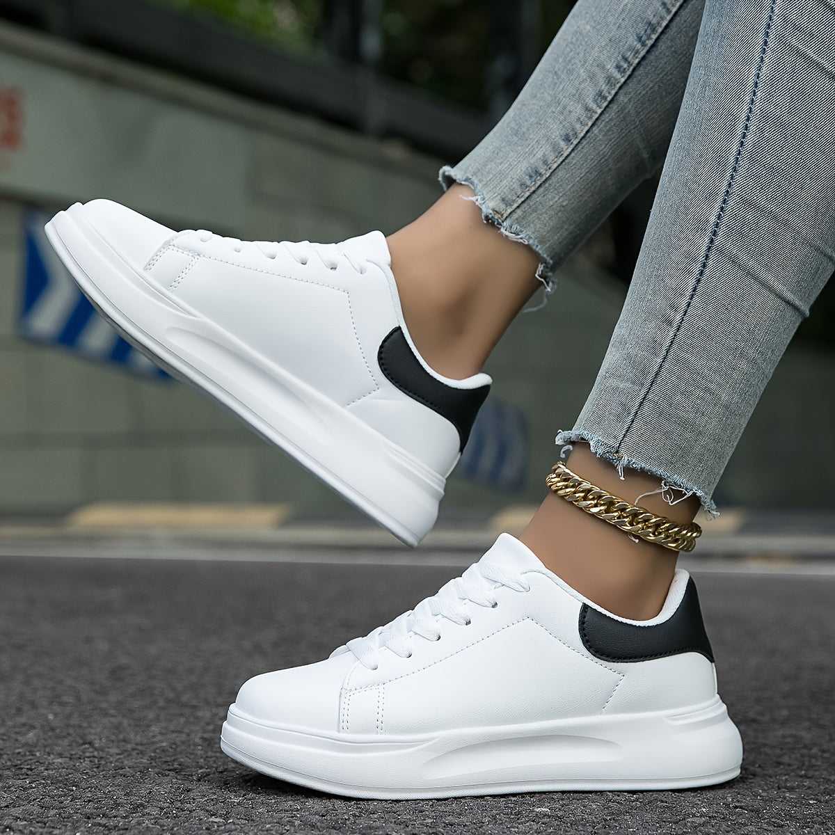 Kaiden | Women’s Classic White Leather Sneakers