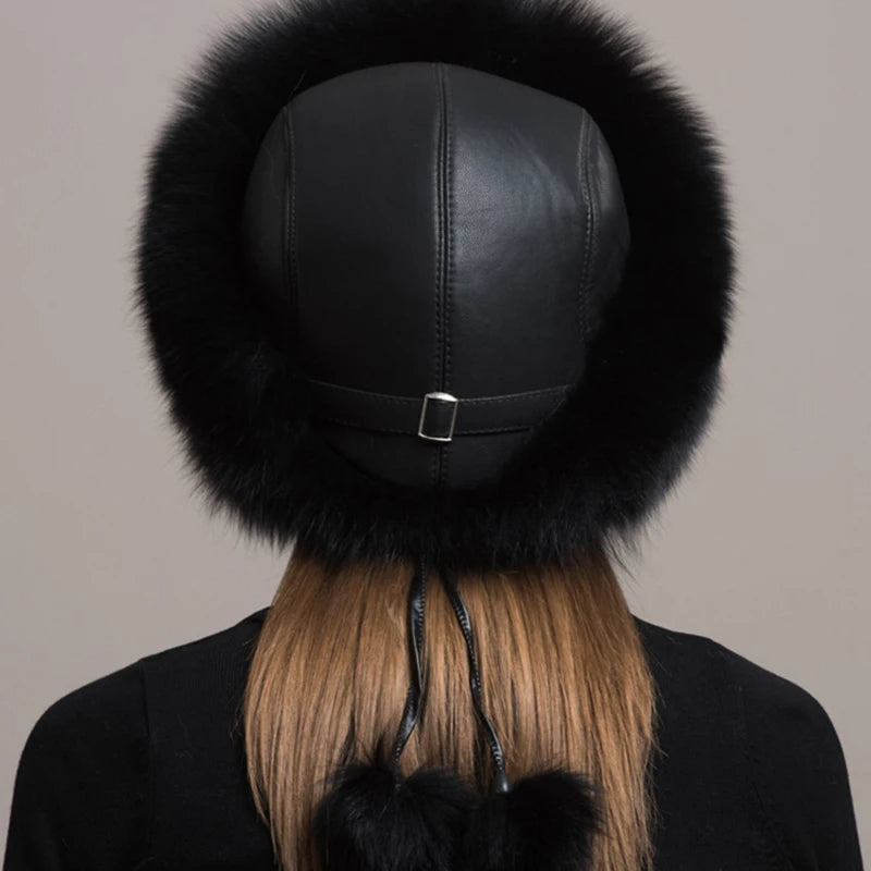 Sylven | Women’s Genuine Fox Fur Winter Hat