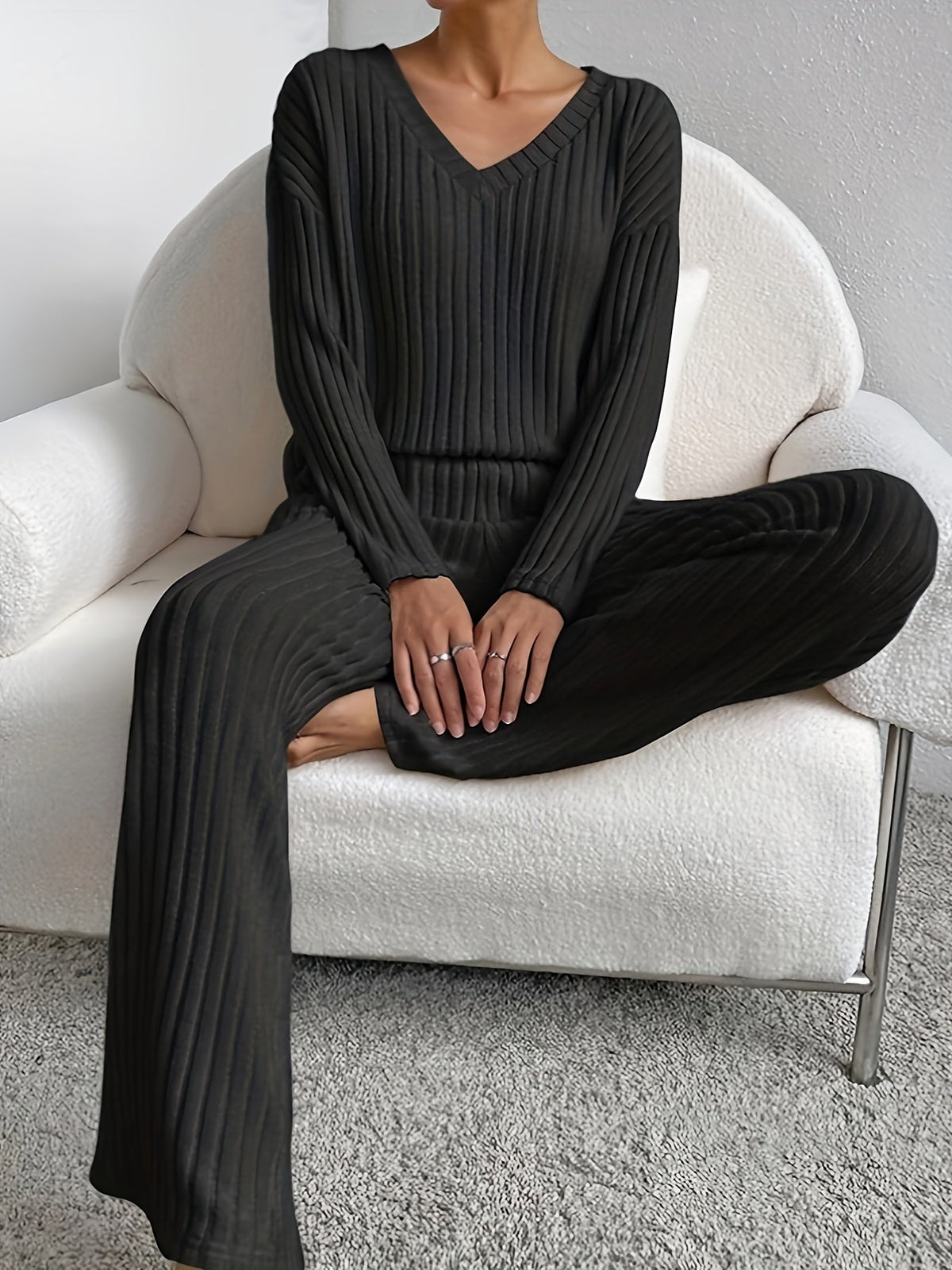 Wylera | Women’s Two-Piece Ribbed Lounge Set