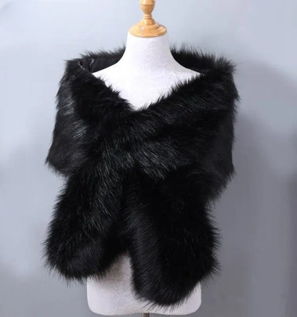 Selvienne | Women’s Premium Faux Mink Fur Shawl