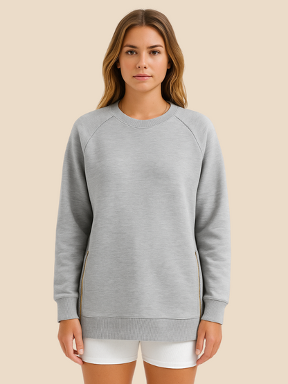Claudia | Zippered Tunic Sweatshirt