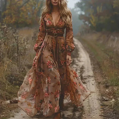 Elowen | Women’s Bohemian Floral Maxi Dress