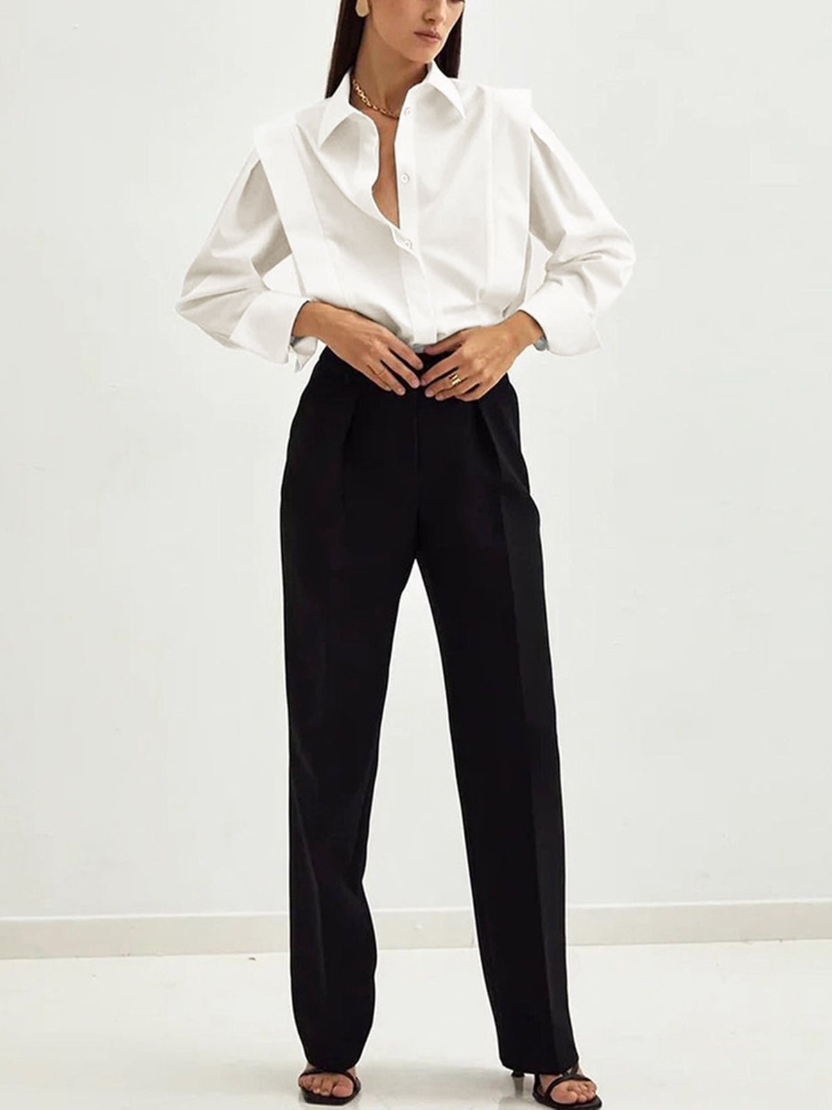 Amara | Women’s Classic Cotton Button-Up Shirt