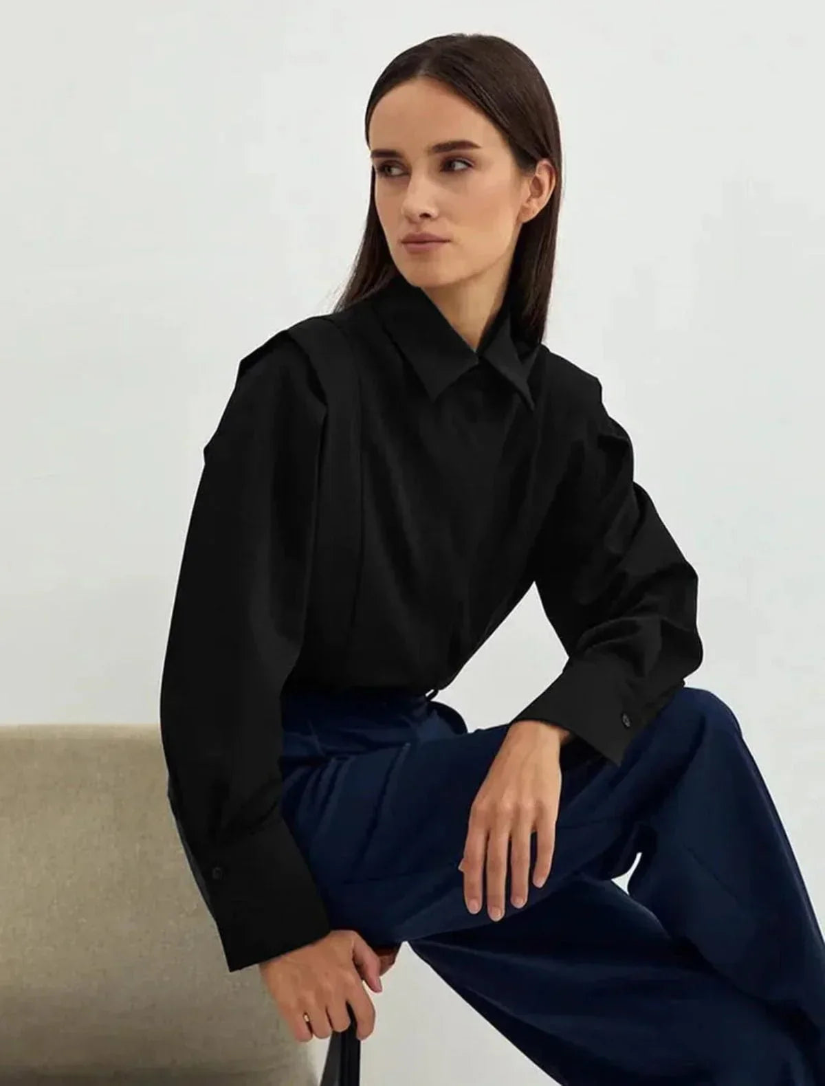 Amara | Women’s Classic Cotton Button-Up Shirt