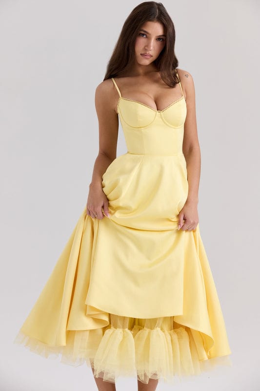 Arlena | Corset-Style Sleeveless Midi Dress