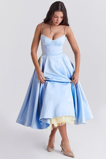 Arlena | Corset-Style Sleeveless Midi Dress