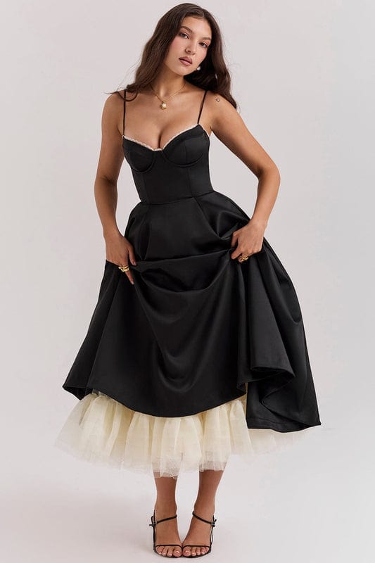 Arlena | Corset-Style Sleeveless Midi Dress