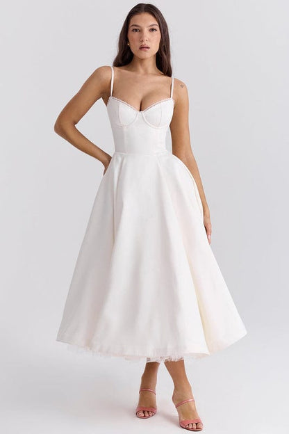 Arlena | Corset-Style Sleeveless Midi Dress