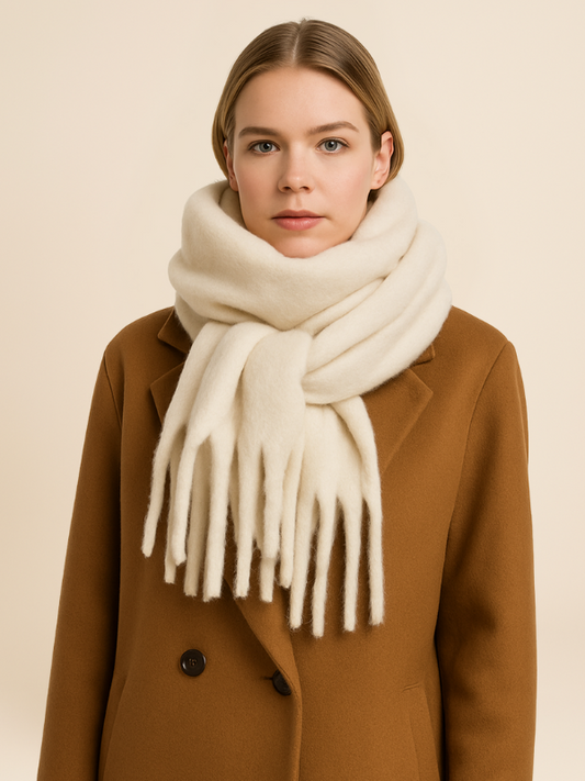 Claudine | Luxe Fringed Wrap Scarf