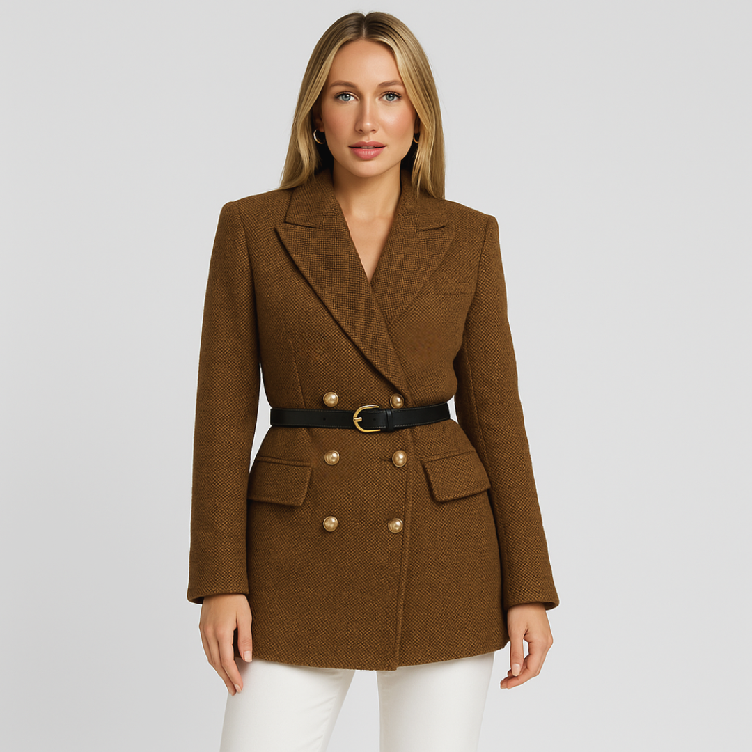 Marivane | Women’s Herringbone Tweed Coat