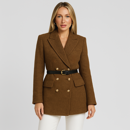 Marivane | Women’s Herringbone Tweed Coat