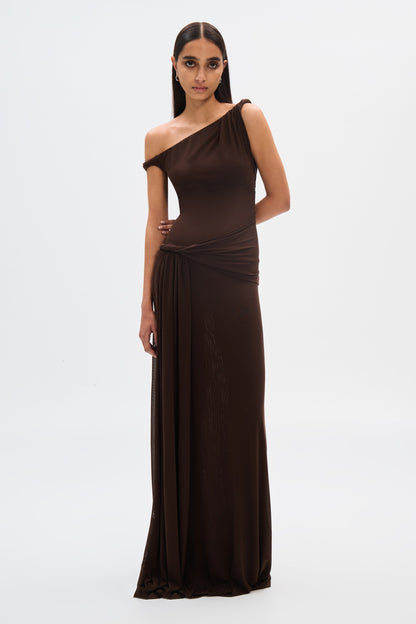 Lizzie | Women’s One-Shoulder Draped Maxi Dress