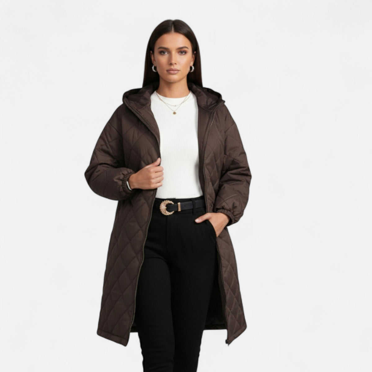 Rheona | Women’s Quilted Hooded Jacket
