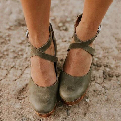 Serenity | Women’s Leather Wedge Heel Shoes