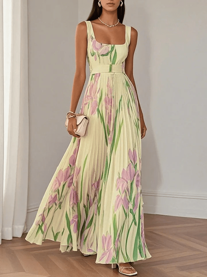 Celina | Sleeveless Chiffon Maxi Dress