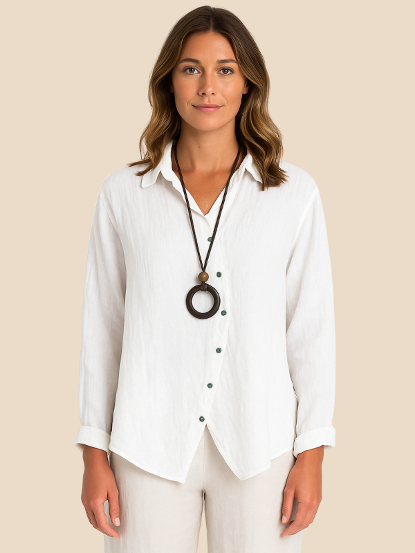Isla | Cotton-Linen Long Shirt