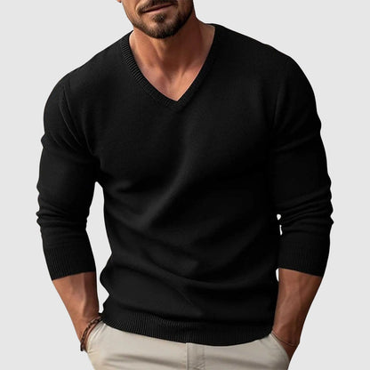 Adriel | Men’s Nordic Crest V-Neck Sweater