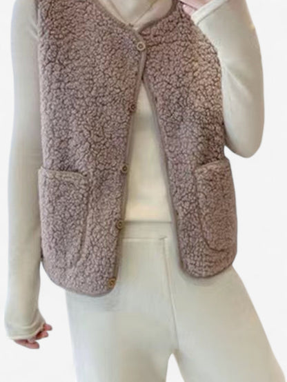 Marisol | Women’s Sleeveless Button-Down Gilet Vest