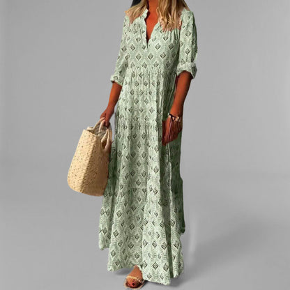 Saphira | Women’s Vintage Print Maxi Dress