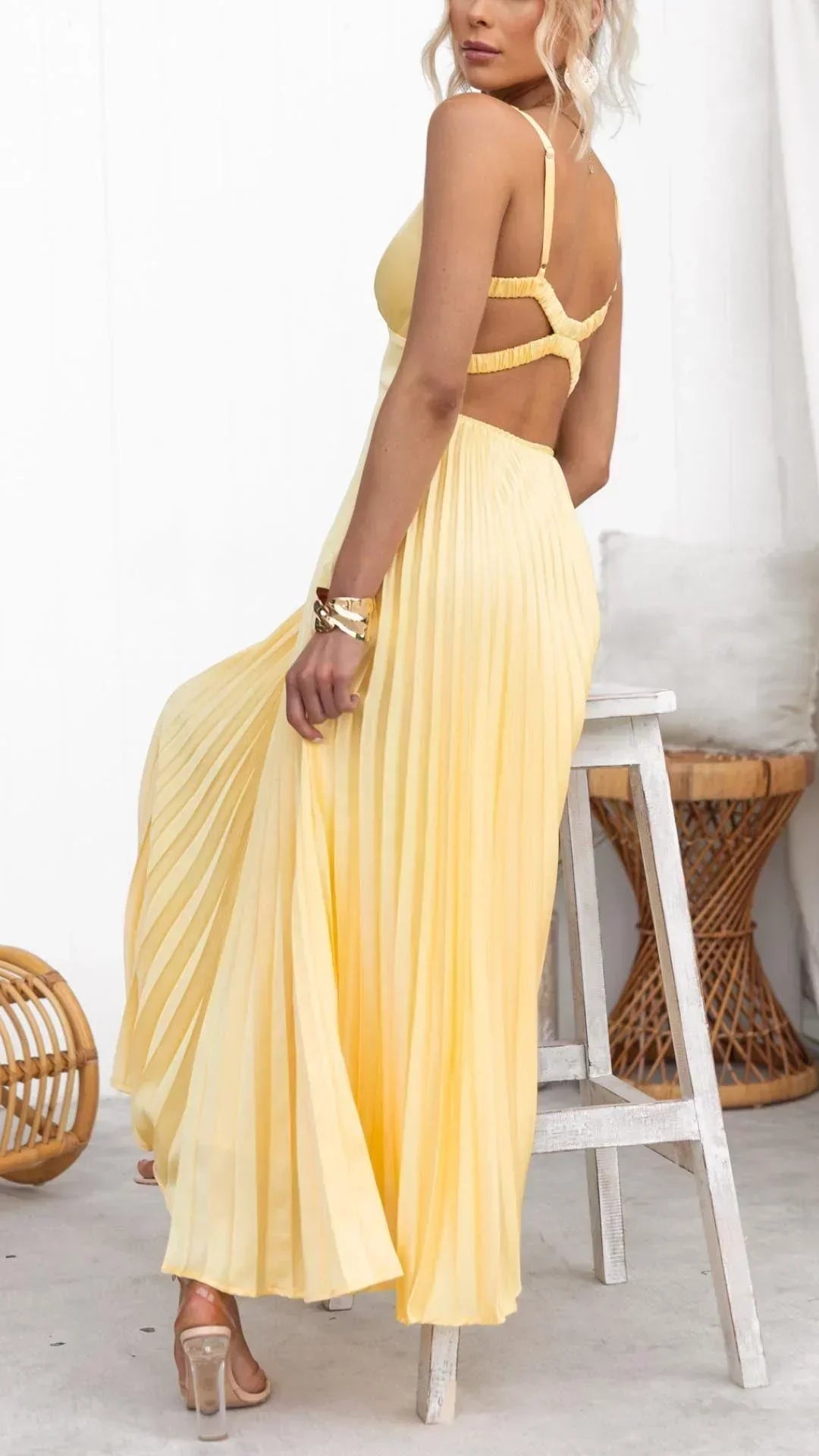 Cressida | Women’s Summer Pleated Maxi Dress